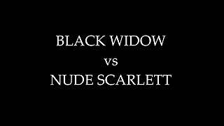 SekushiLover - Black Widow vs Nude Scarlett petra hot tub sex video