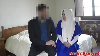 Hijab muslim doggystyled before sucking cock 