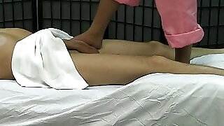 Hidden Cam Ashiatsu massage with foot.hand happy ending 