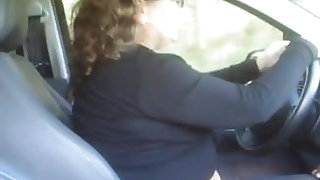 Mature woman fucking a boy in his car 